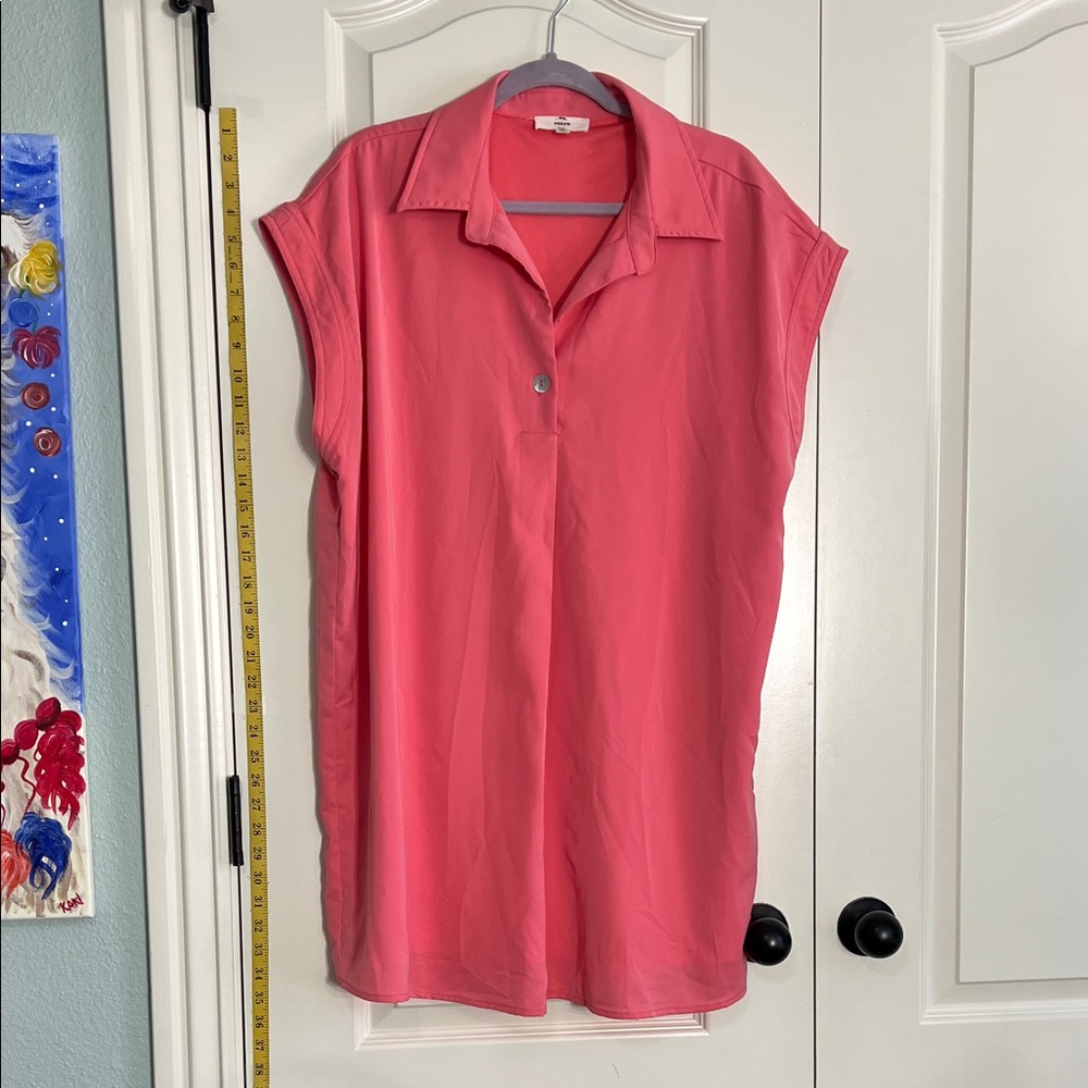 Women's Coral Pink Cap-Sleeve  Entro dress, M